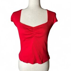 Y2k Inspired H&M Red Babydoll Top